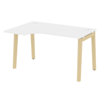 Стол эргономичный ONIX WOOD (L), опоры - массив дерева OW.SA-2  1380*980*750(720/460)